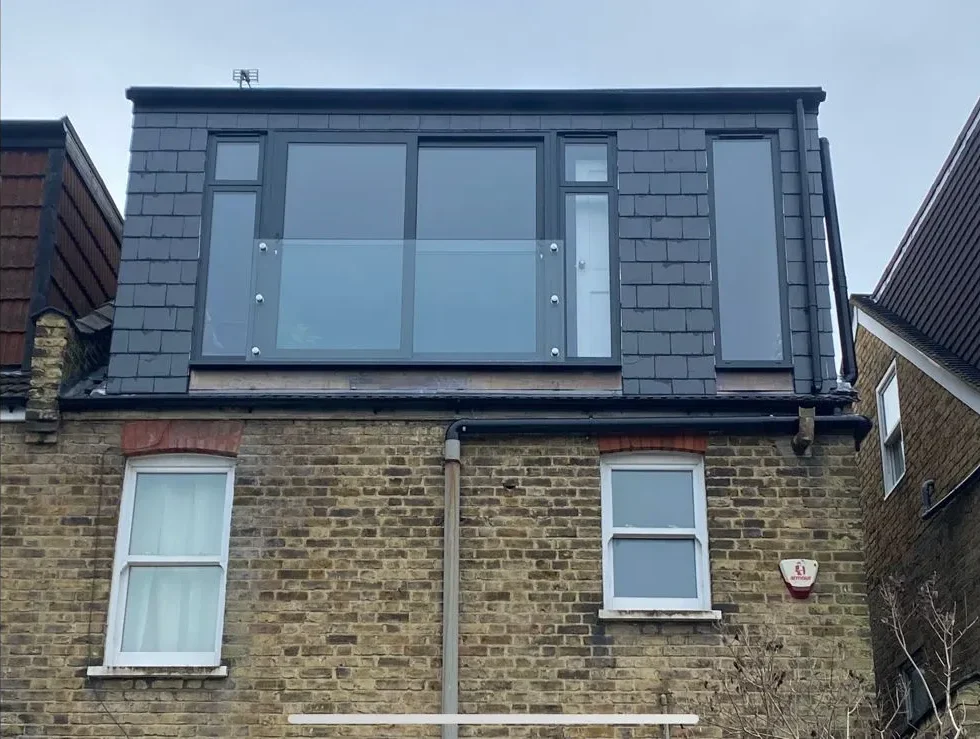 L-shaped dormer loft conversion exterior view